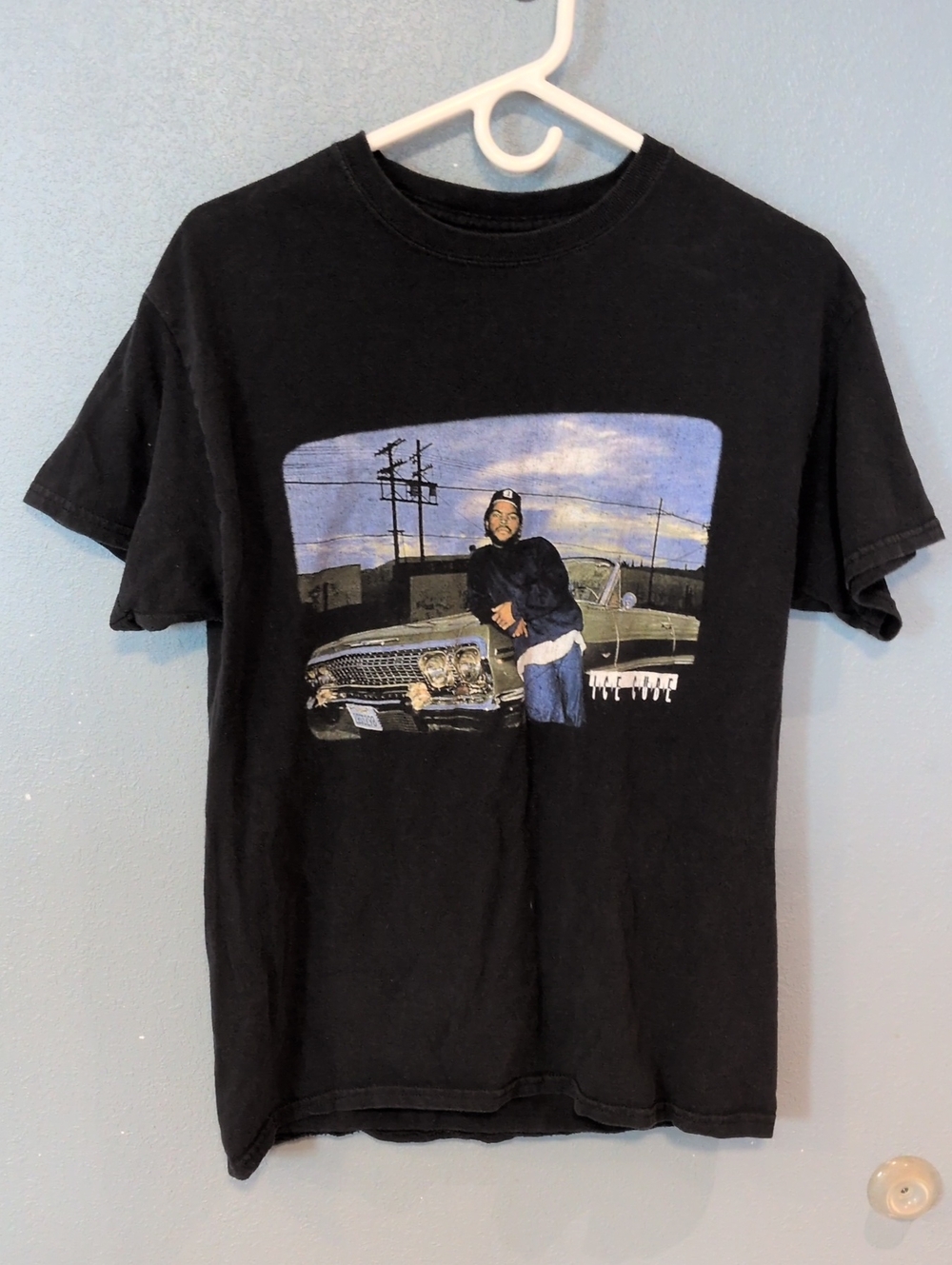 Ice Cube Retro Cotton Distressed Destroyed Rap Band Tee Shirt Thrashed Punk